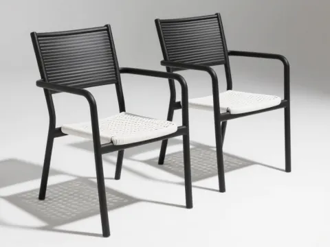 AI-generated garden chairs product photo