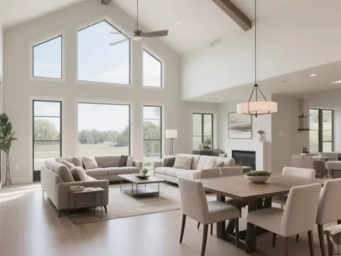 AI-generated open-concept living space demo photo