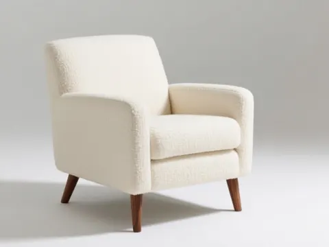 AI-generated accent chair product photo
