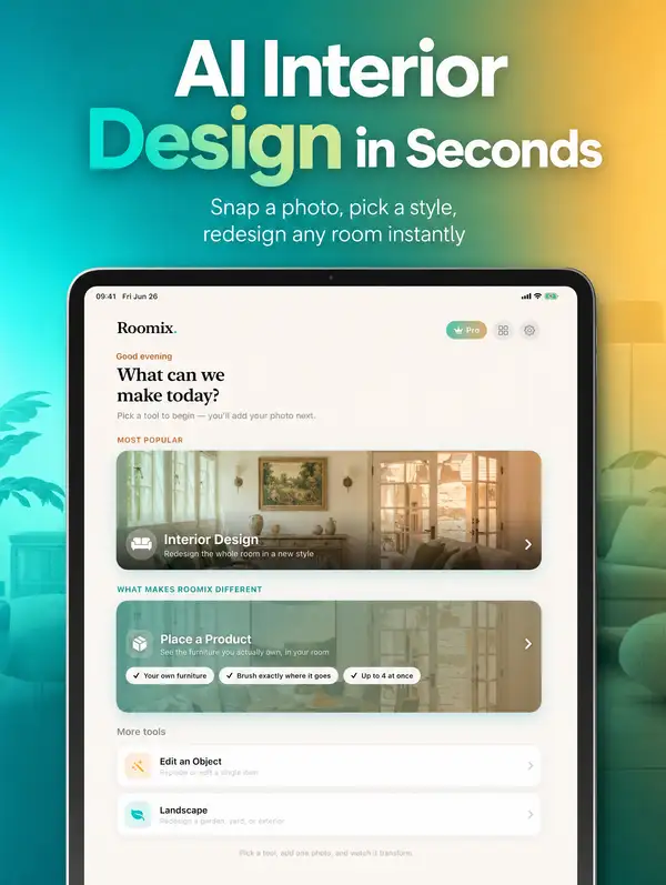 iPad hero — home page