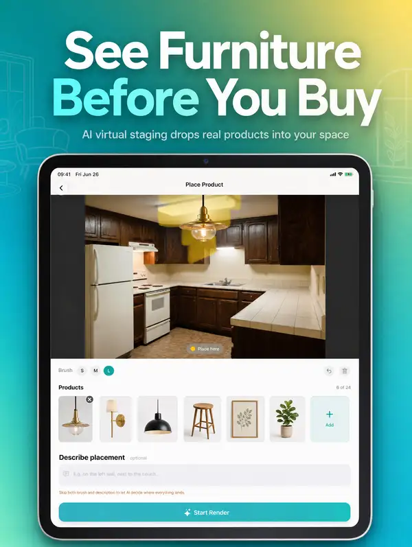 iPad — furniture / staging