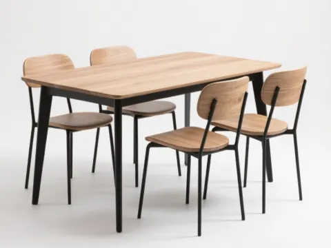 AI-generated dining set product photo